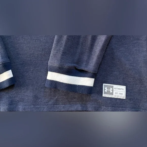 Under Armour Dark Blue Yale Mulldog Crewneck Sweatshirt (XL) - Picture 3 of 7